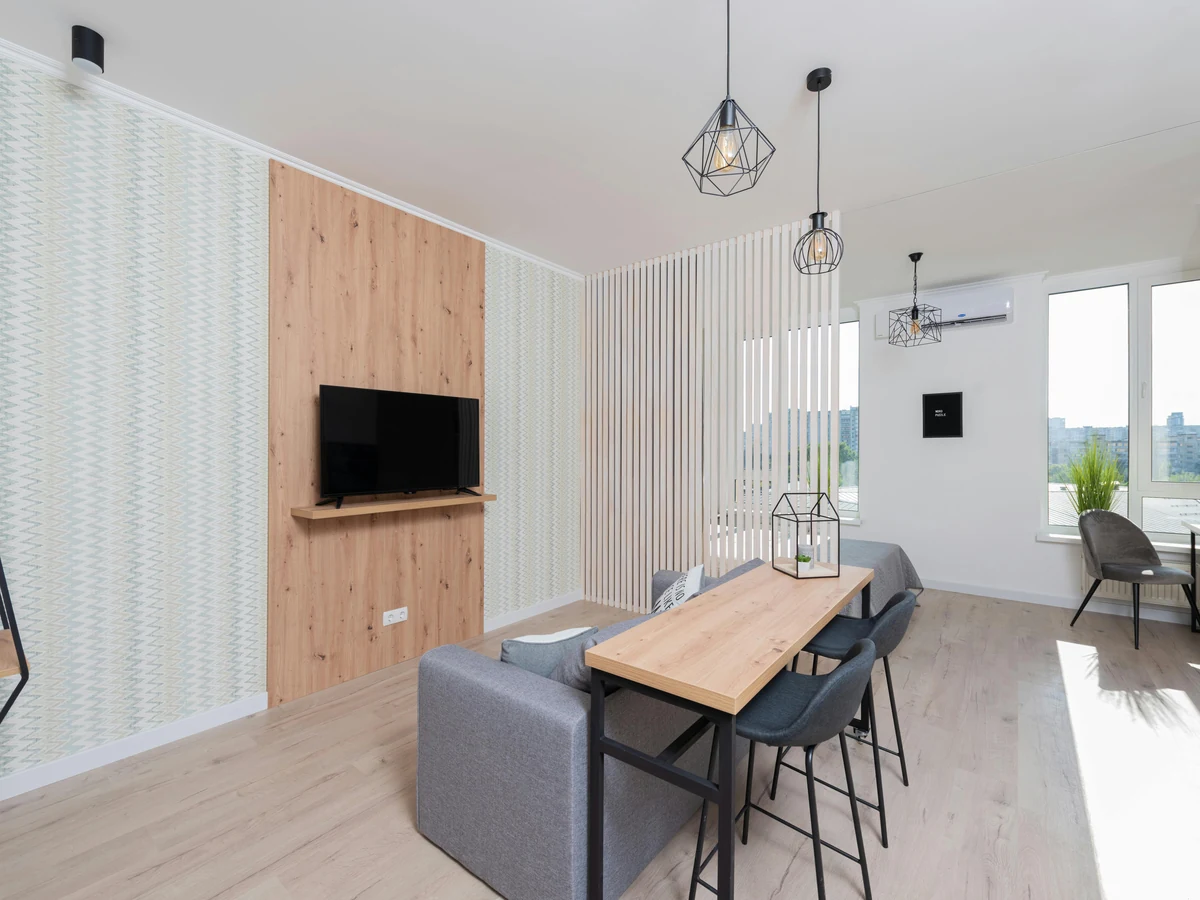 Open plan dining room painted by Haywards Heath Decorators in Mid Sussex