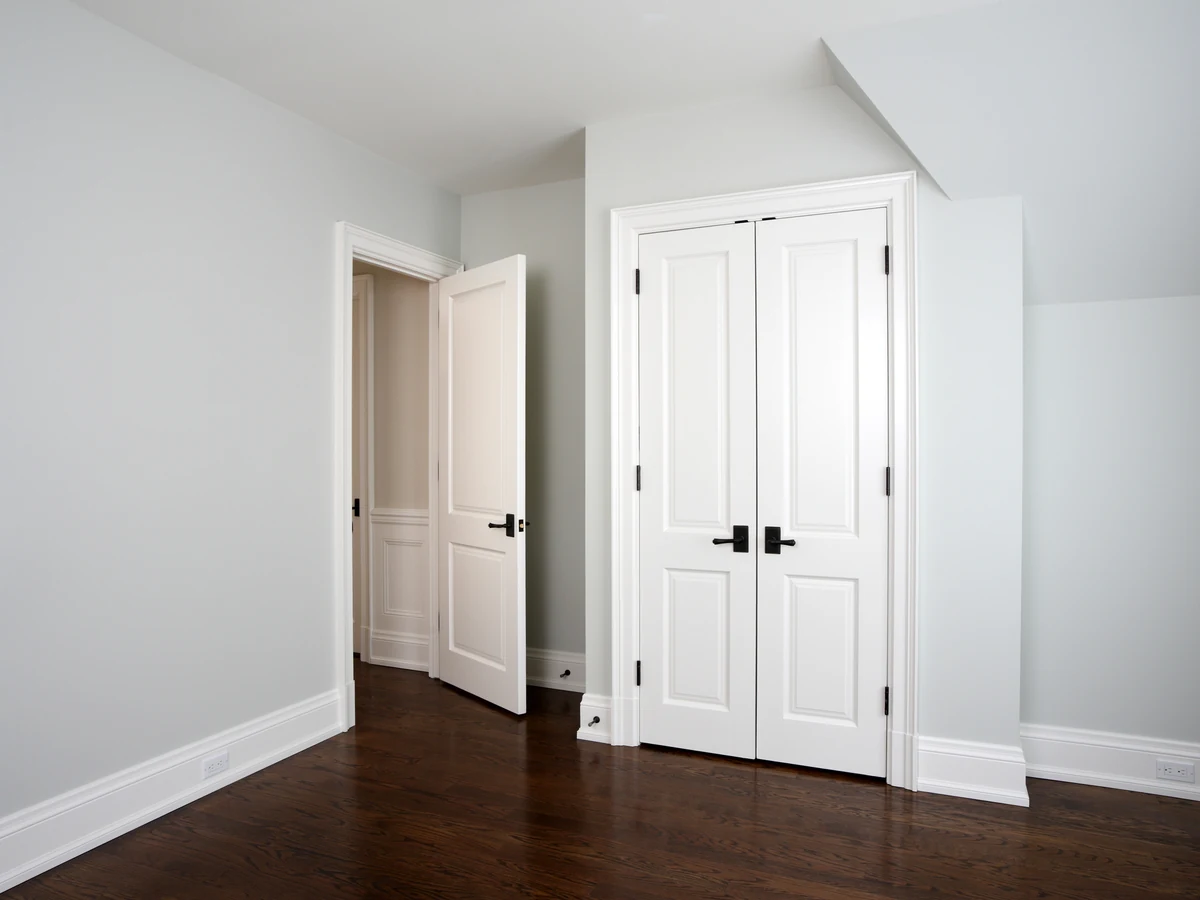 Door painting grey interior in Haywards Heath by Haywards Heath Decorators, professional painters