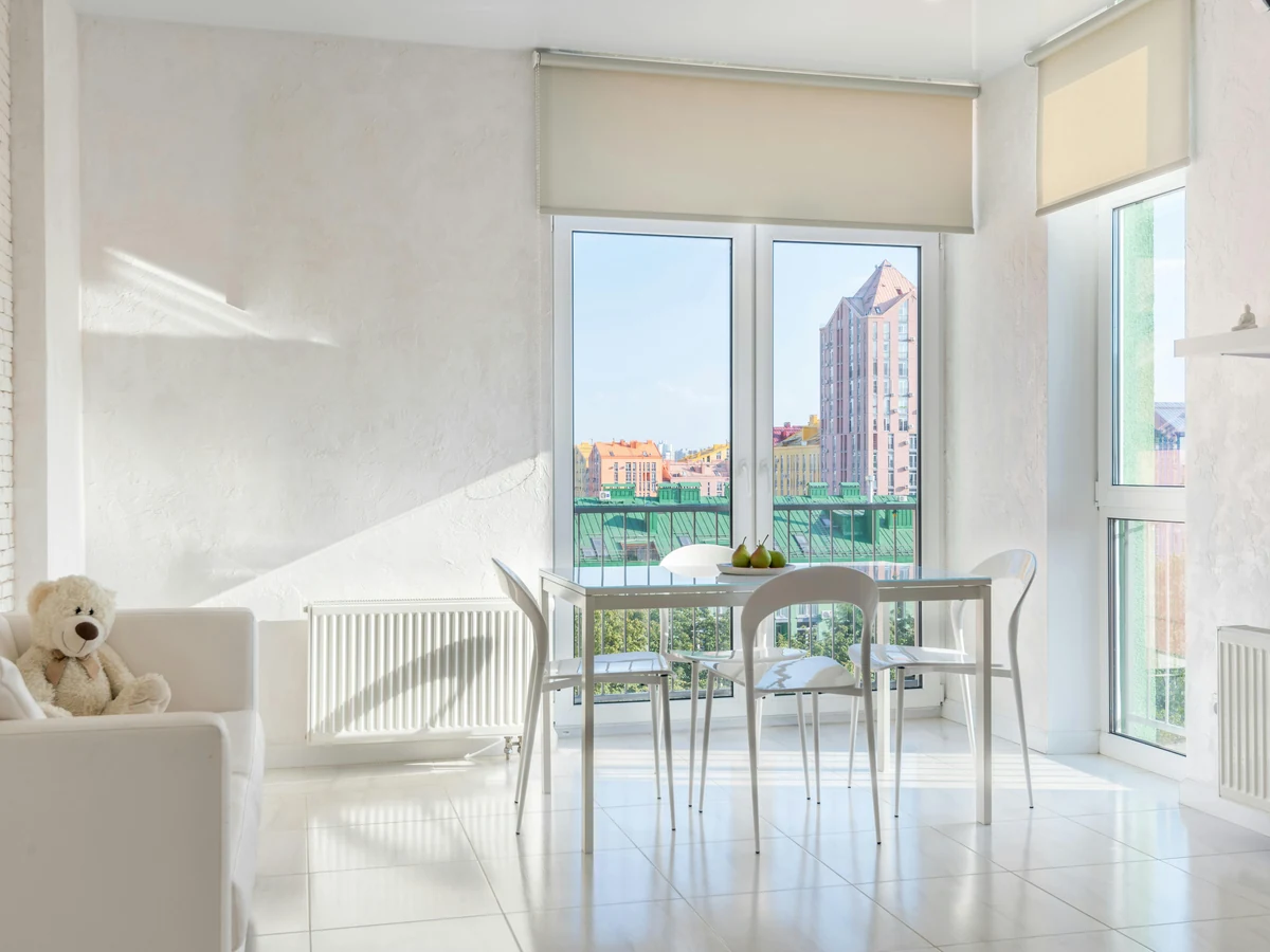 Interior painting of indoor swimming pool area by Haywards Heath Decorators