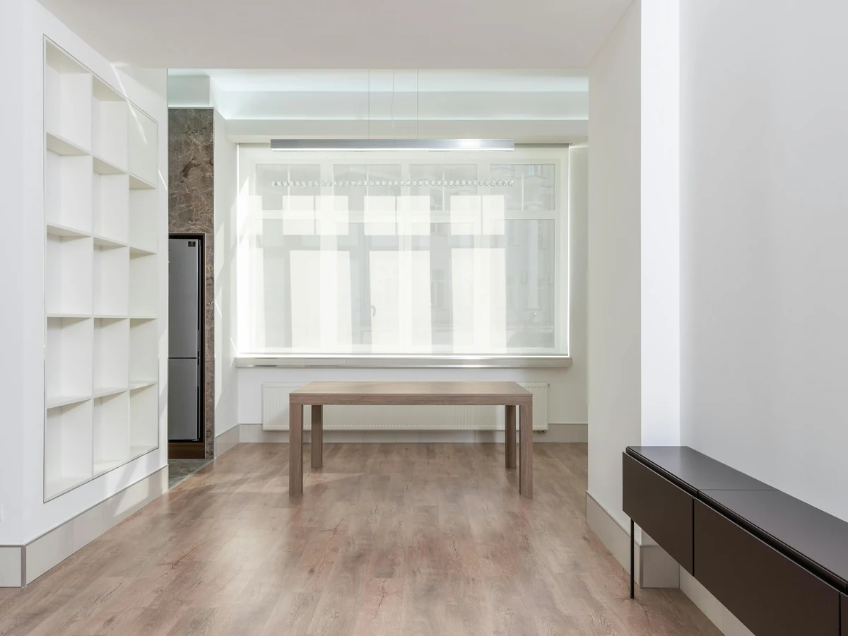 Minimal white room interior painting by Haywards Heath Decorators